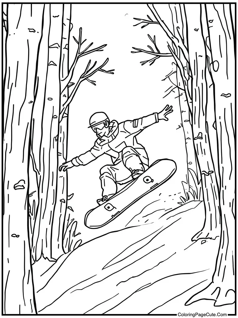 Snowboarder doing cool trick