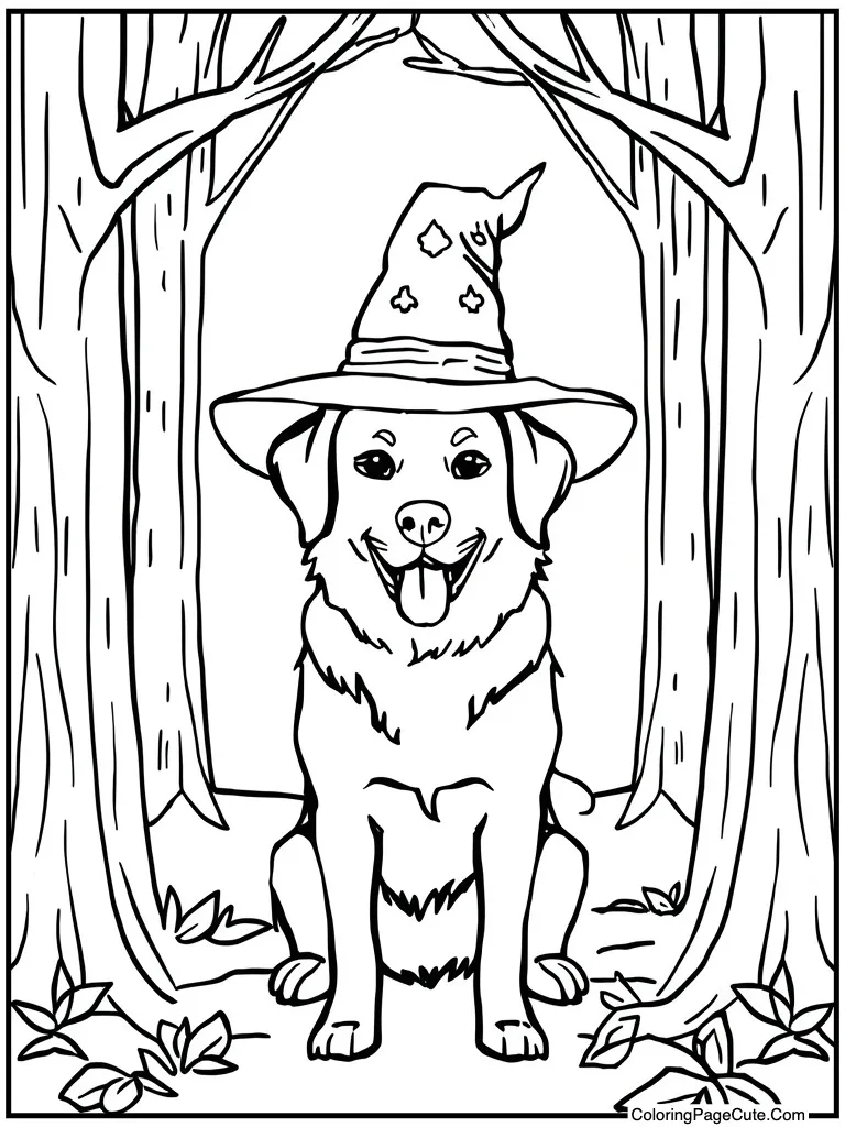 Wearing a wizard hat