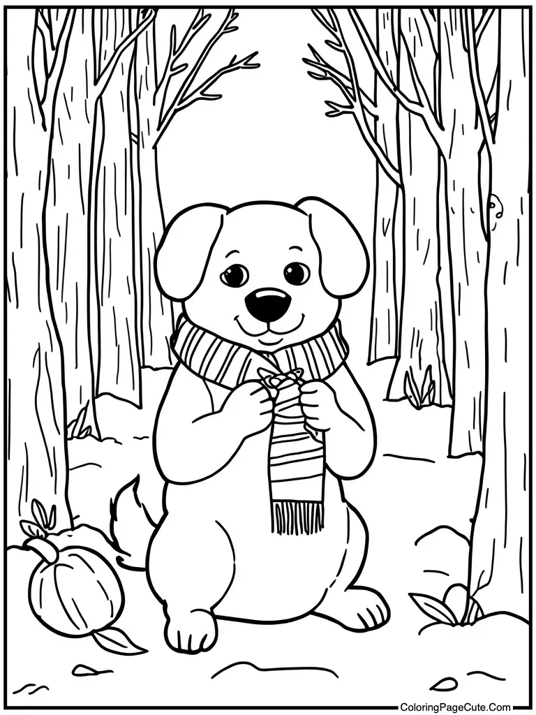 Knitter making warm scarf