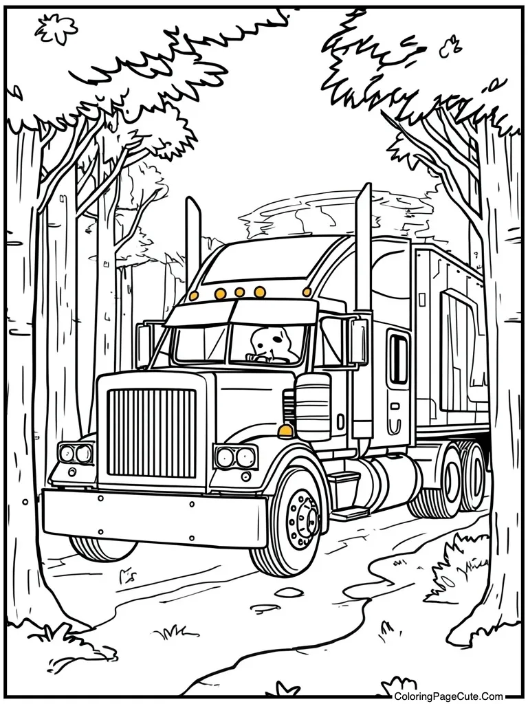 Truck driver big rig