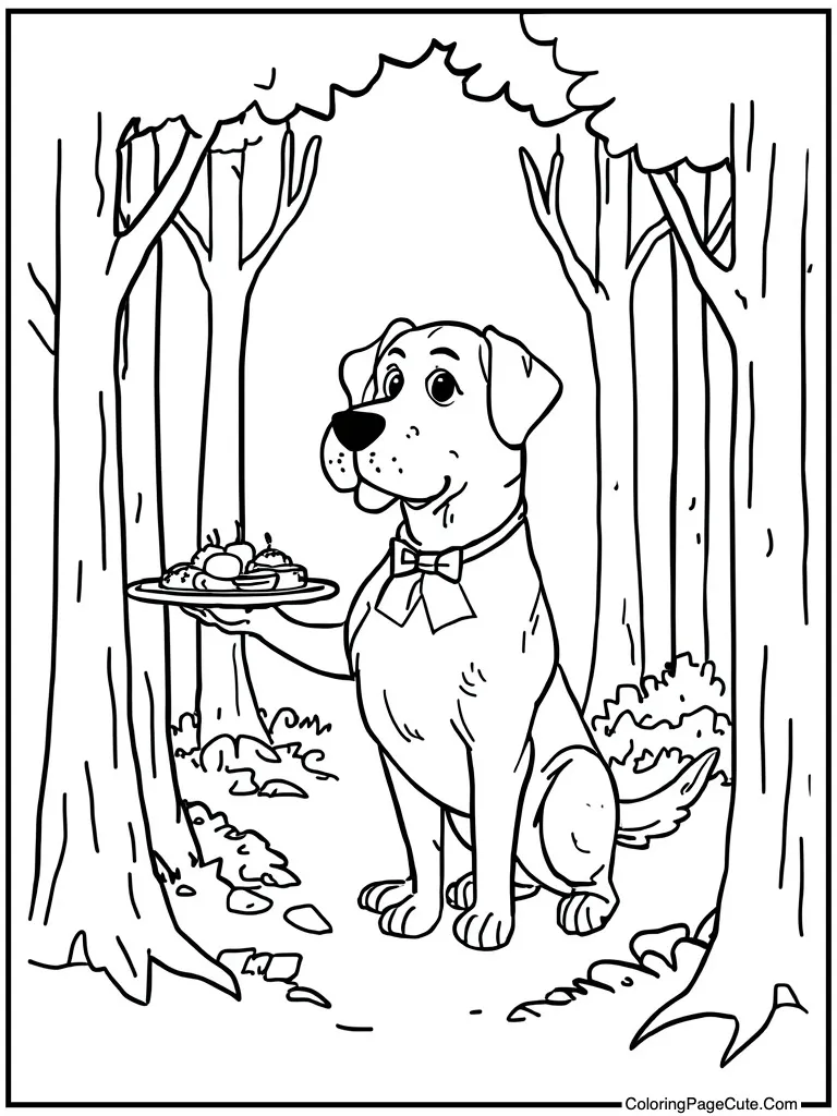 Waiter serving food tray