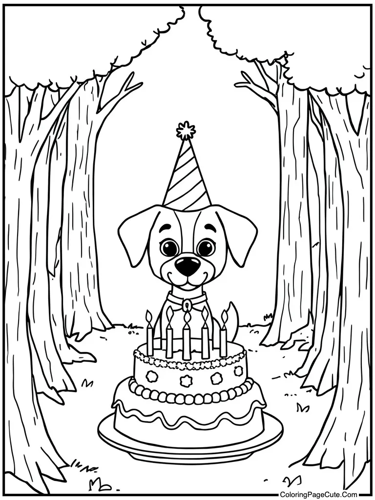 Birthday party hat cake