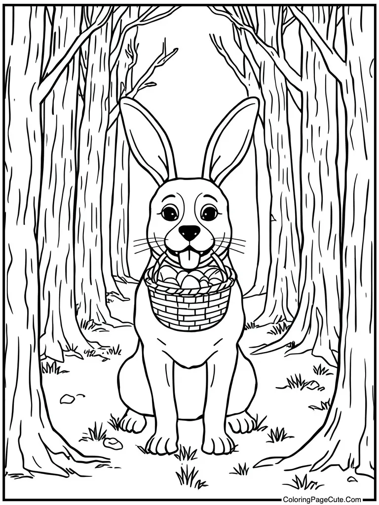 Easter bunny ears basket