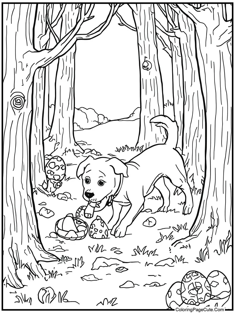 Hunting for chocolate eggs