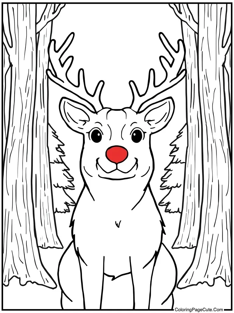 Reindeer antlers red nose