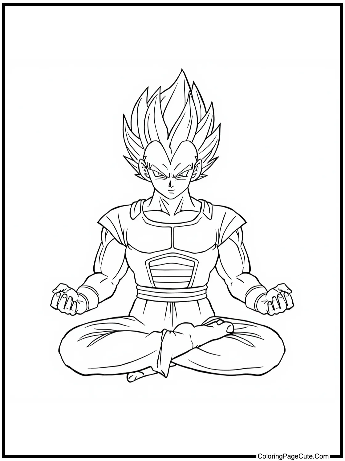 Vegeta meditating
