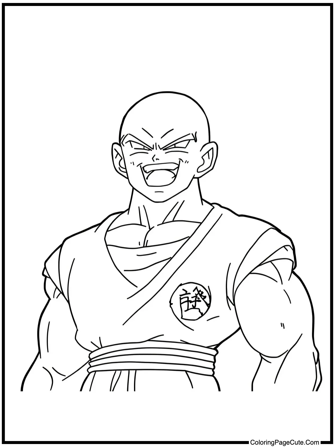 Krillin laughing