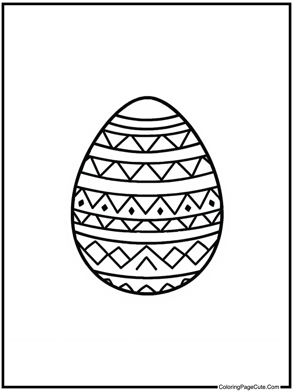 with a patterned egg