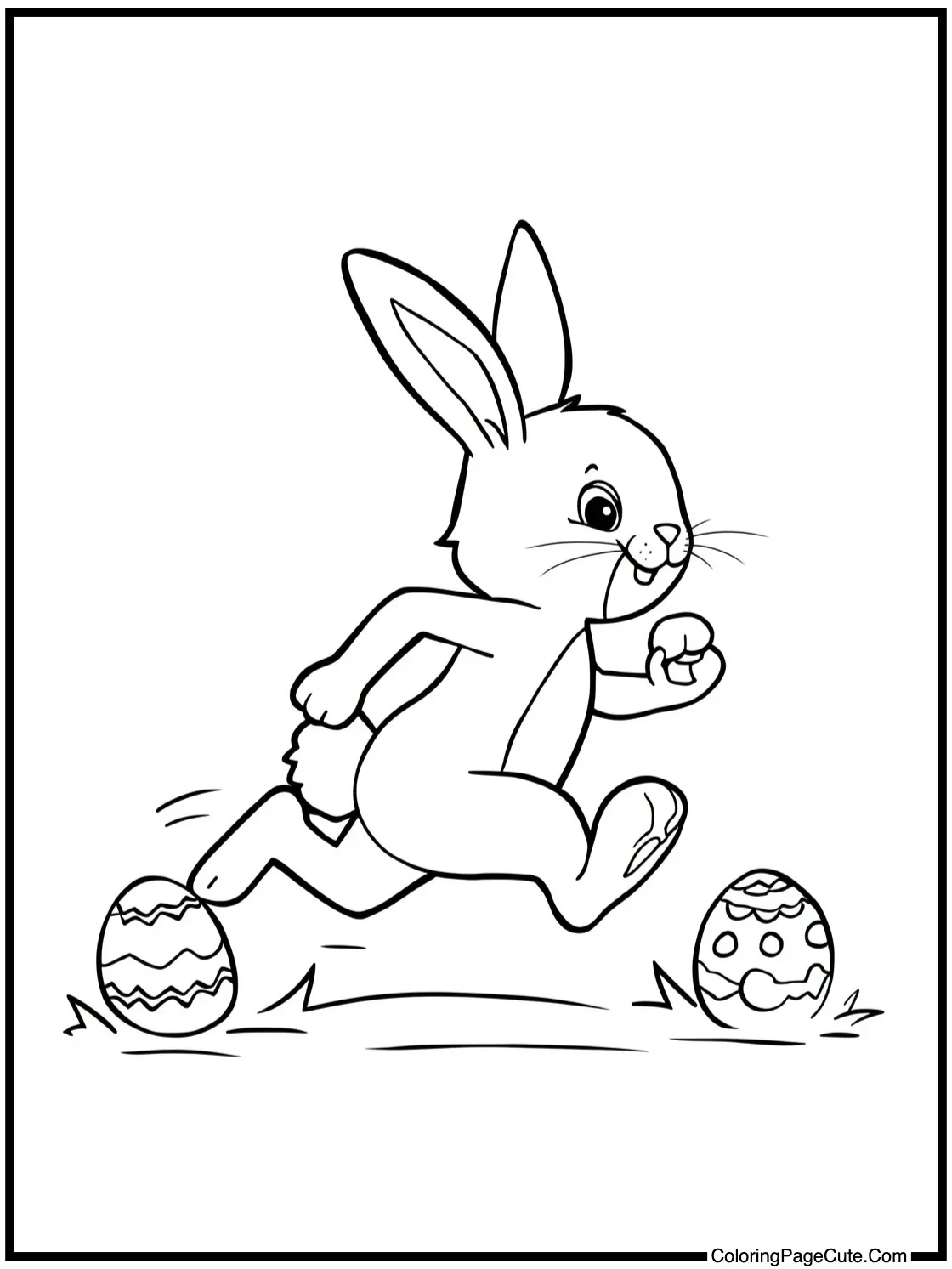 of a bunny running