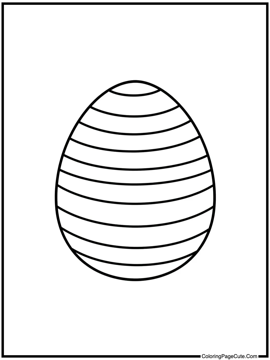 with a striped egg