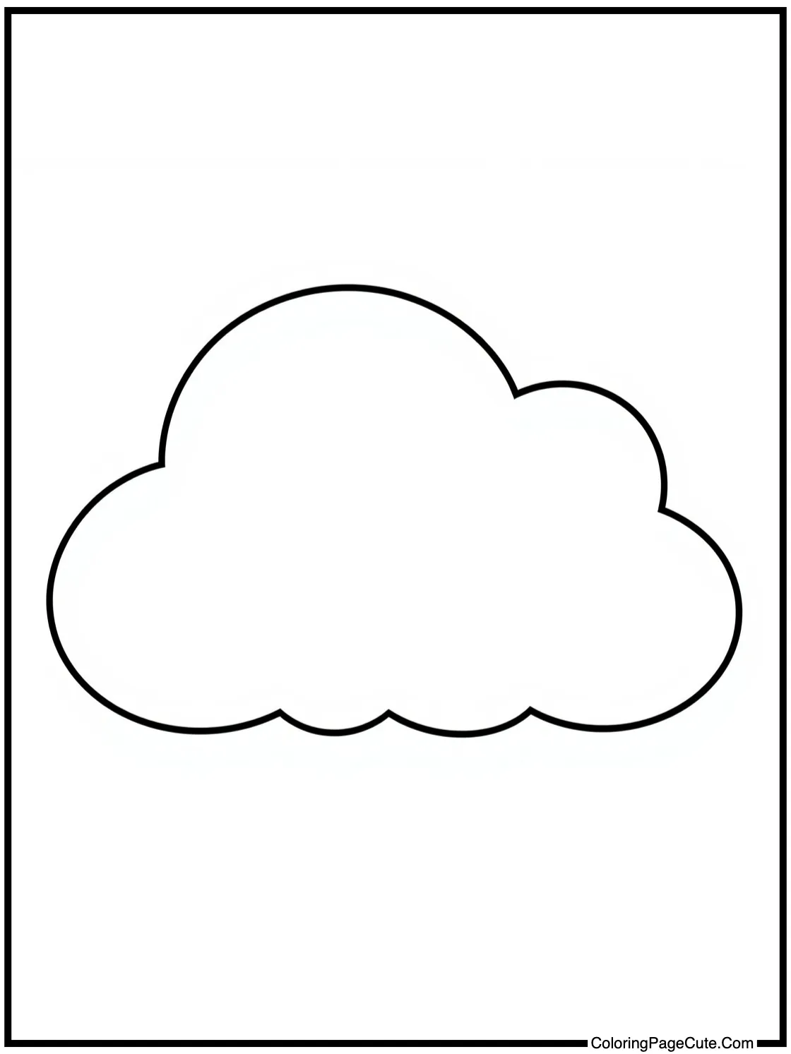 with a cloud shape
