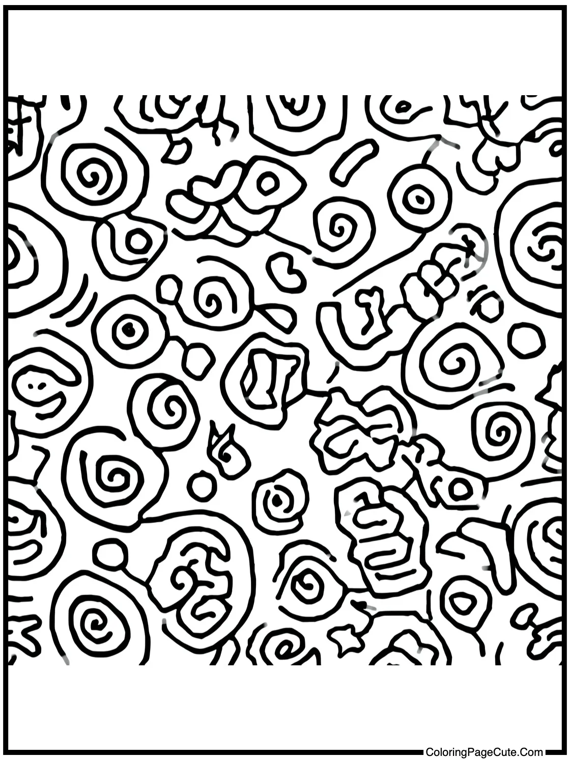 with a swirl pattern