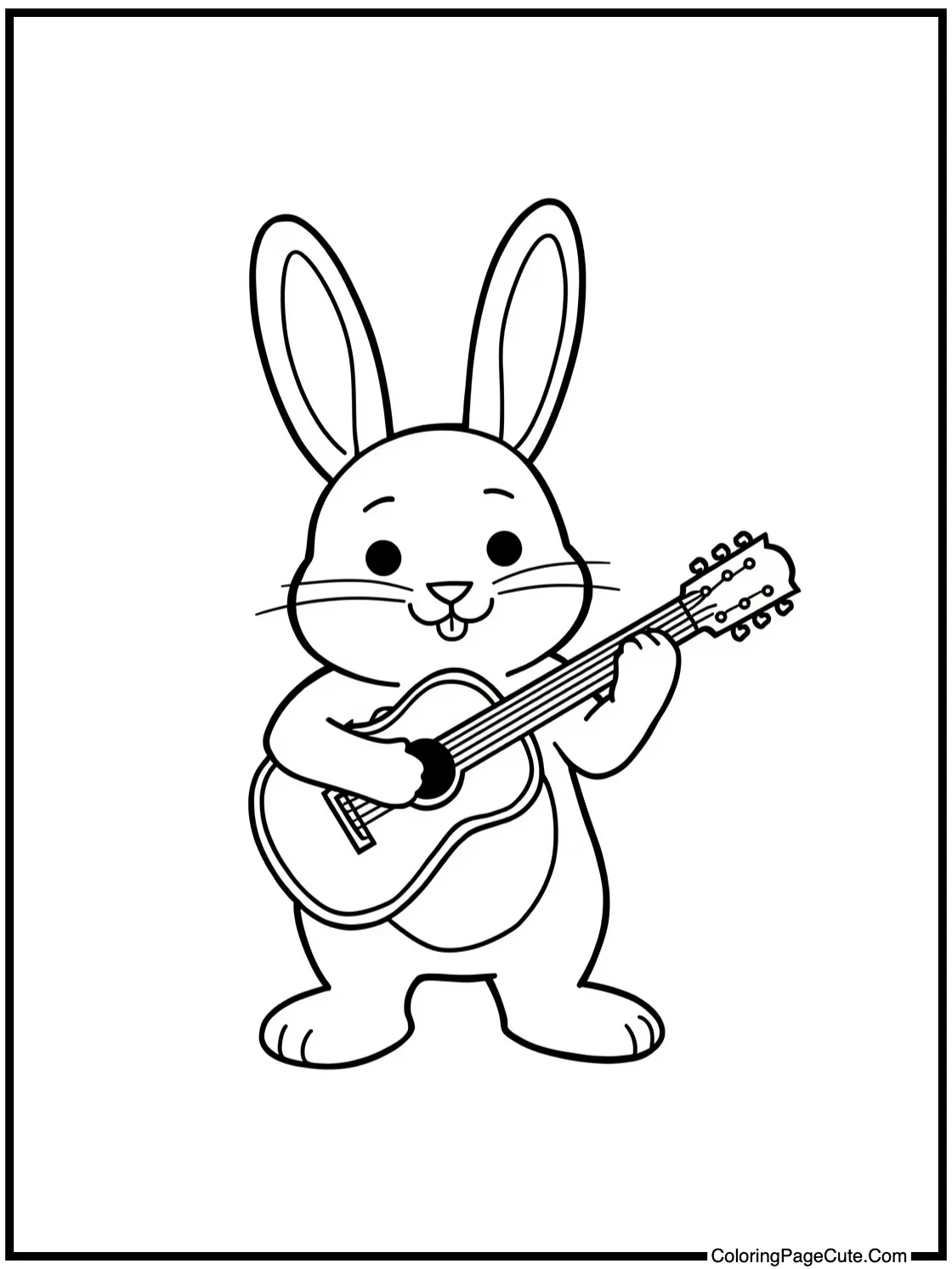 of a bunny playing guitar