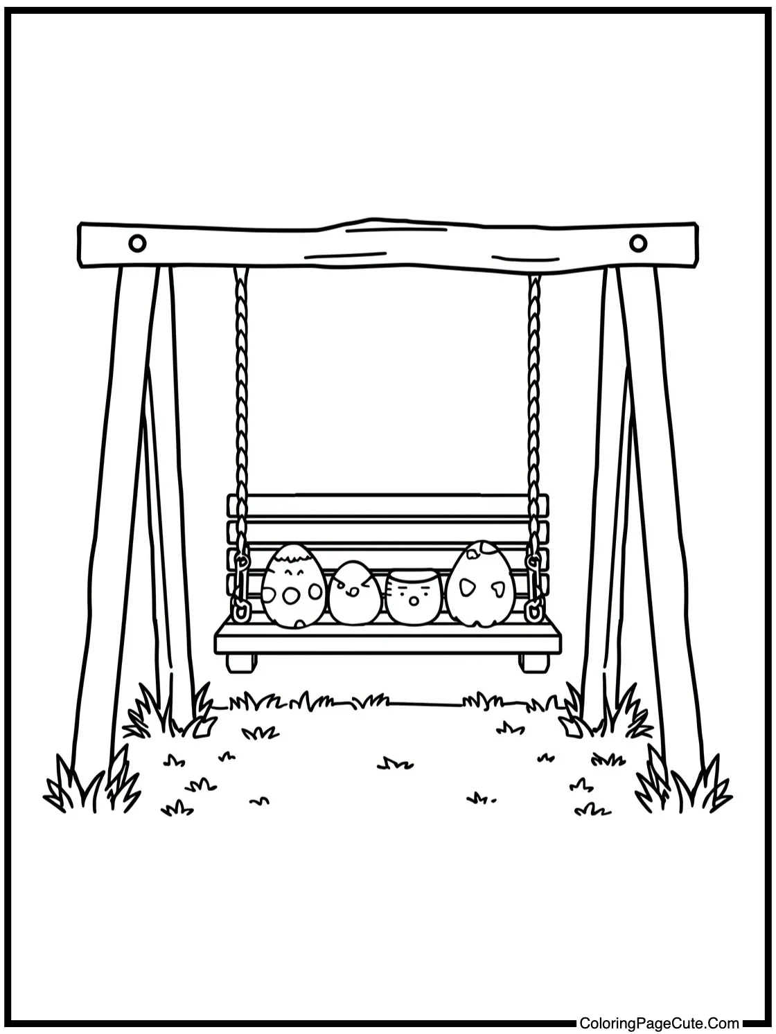 of a garden swing