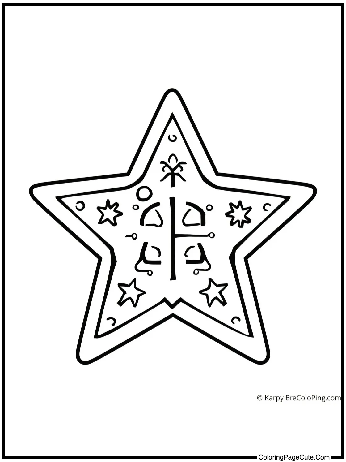 with a star pattern