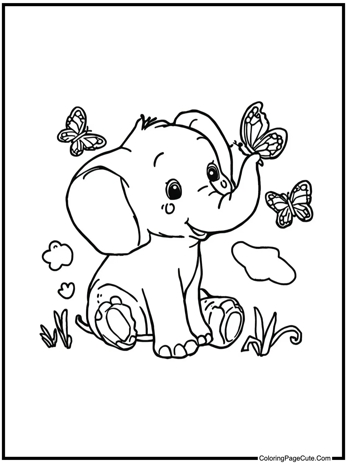 playing with butterflies.