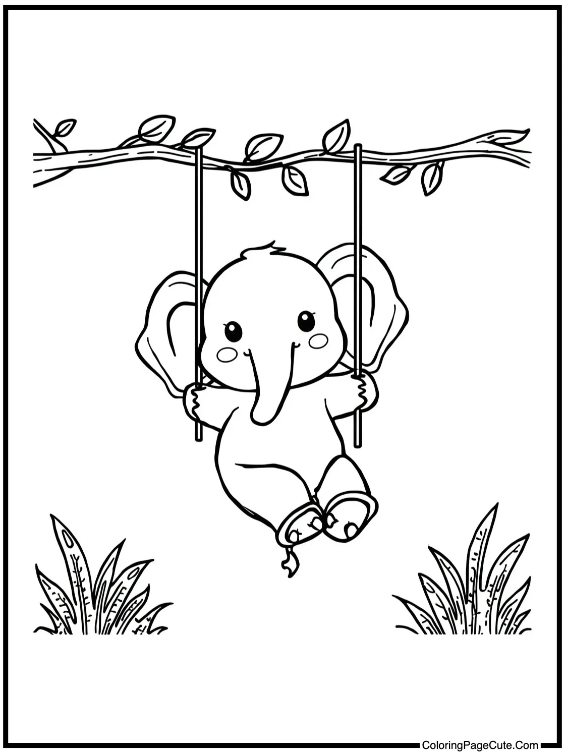 swinging on vines.
