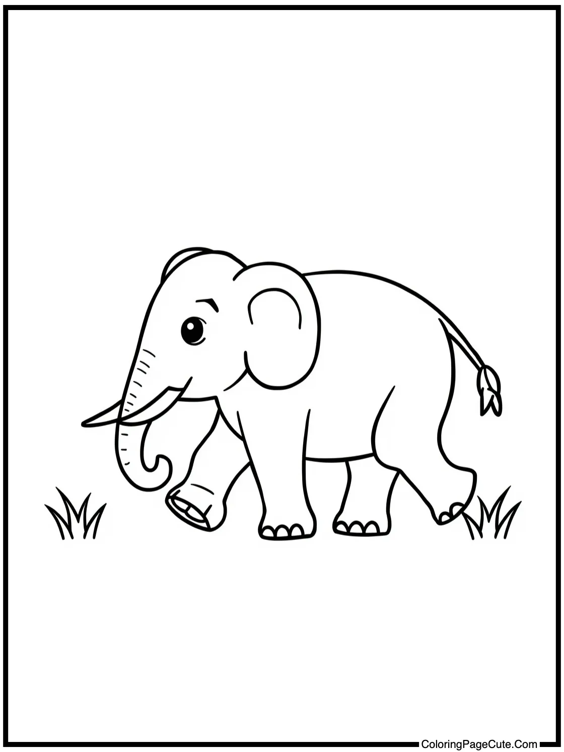 walking through grass.