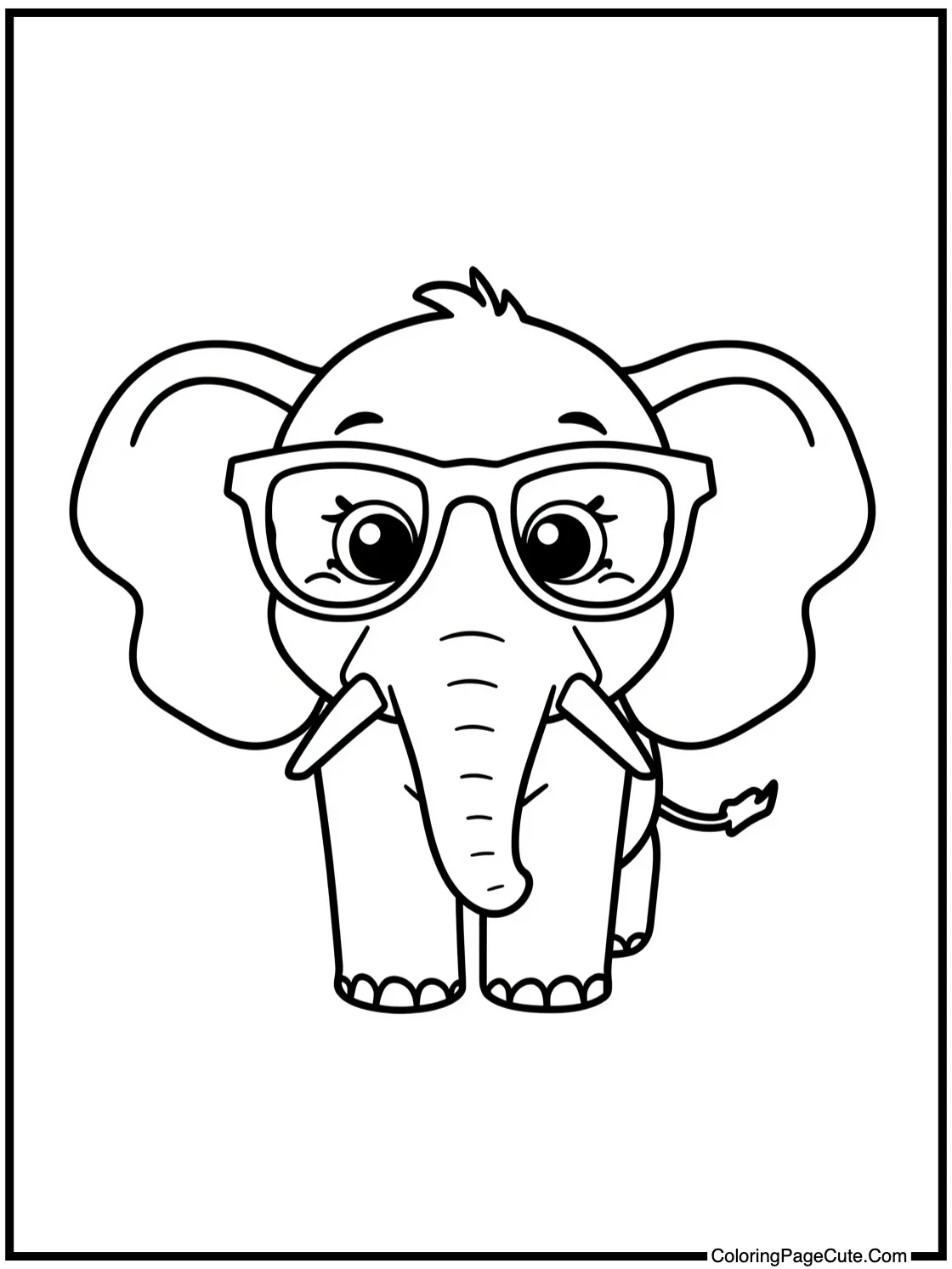 wearing silly glasses.