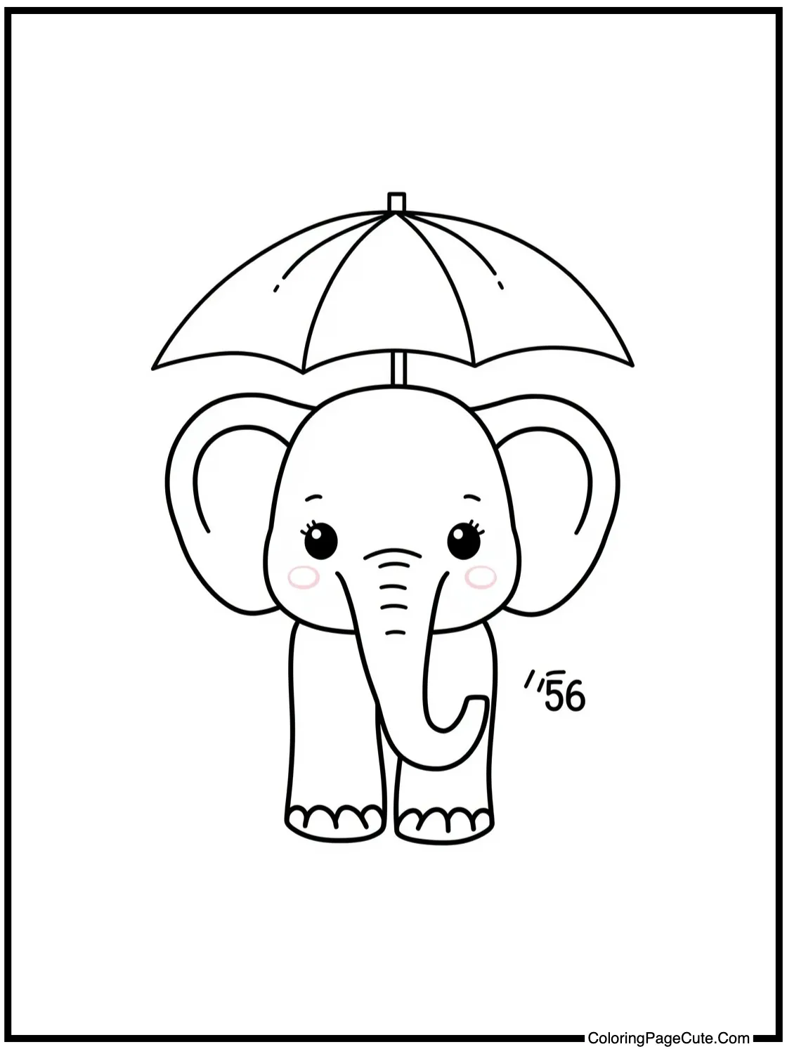 with a bright umbrella.