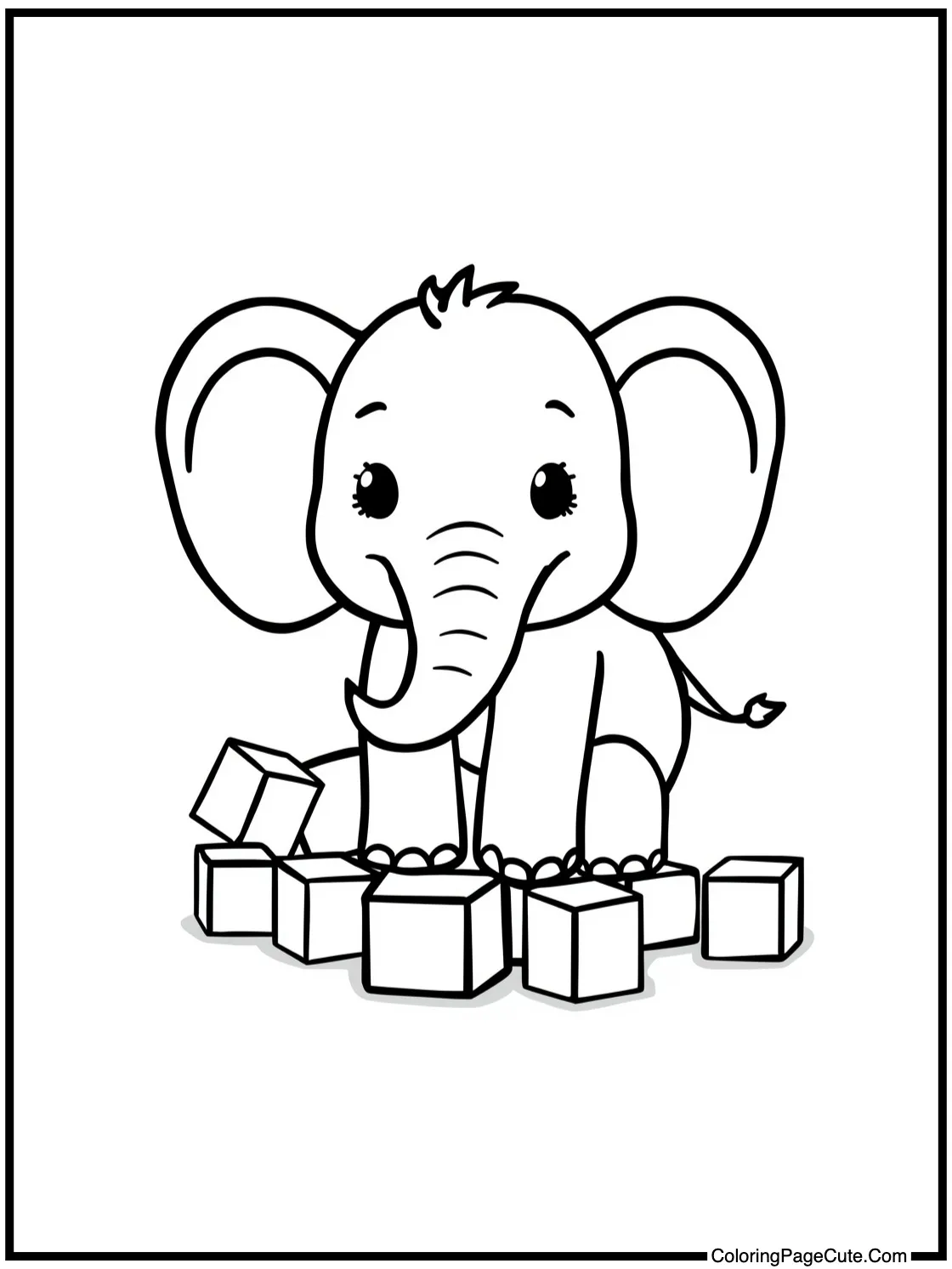 playing with blocks.