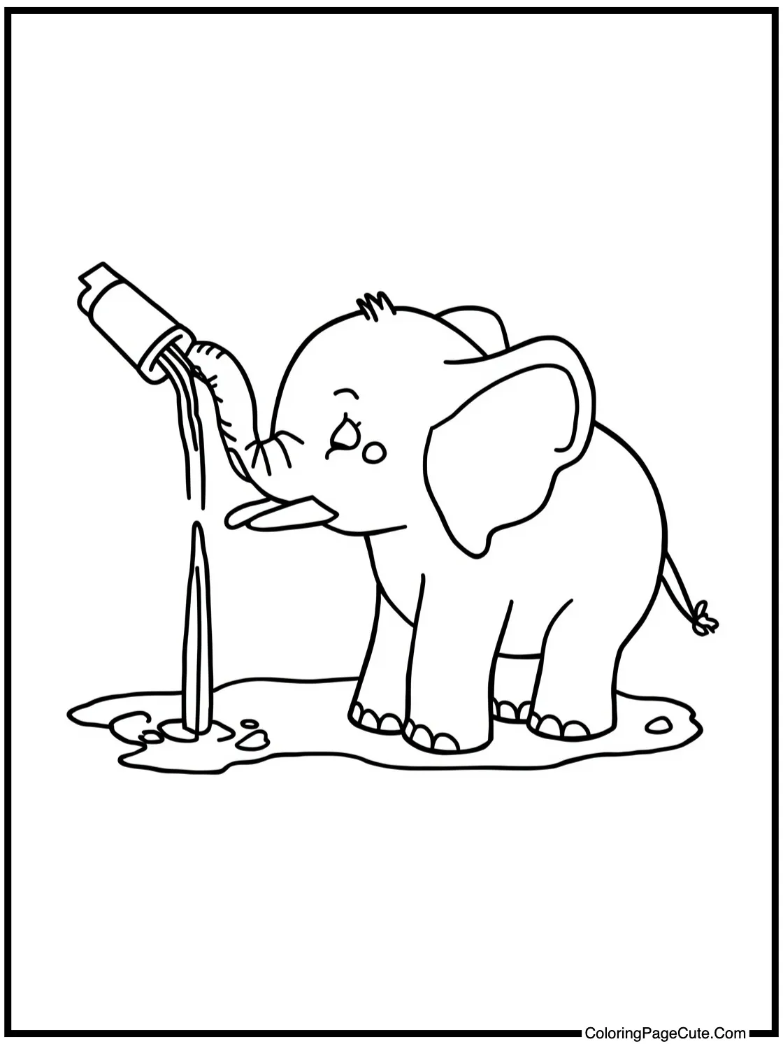 having a water fight.