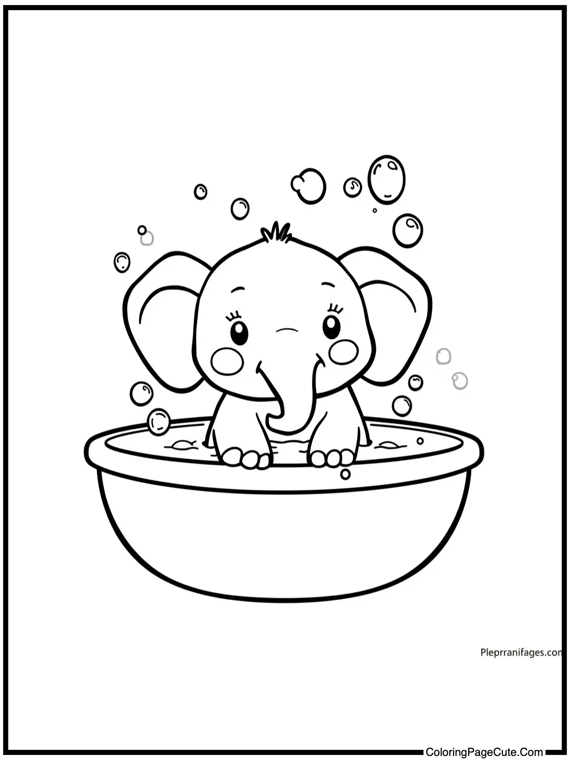 having a bubble bath.