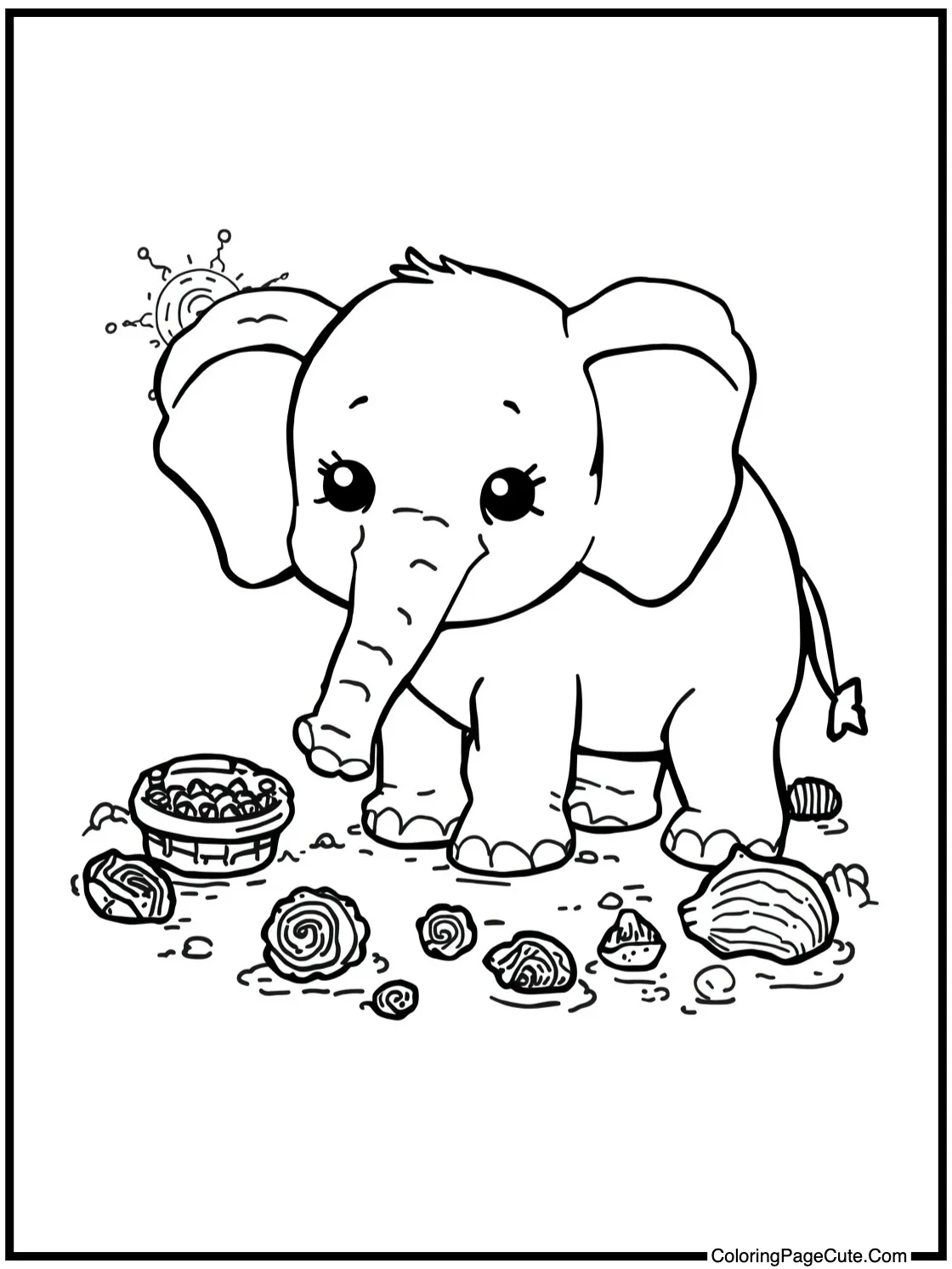 collecting sea shells.