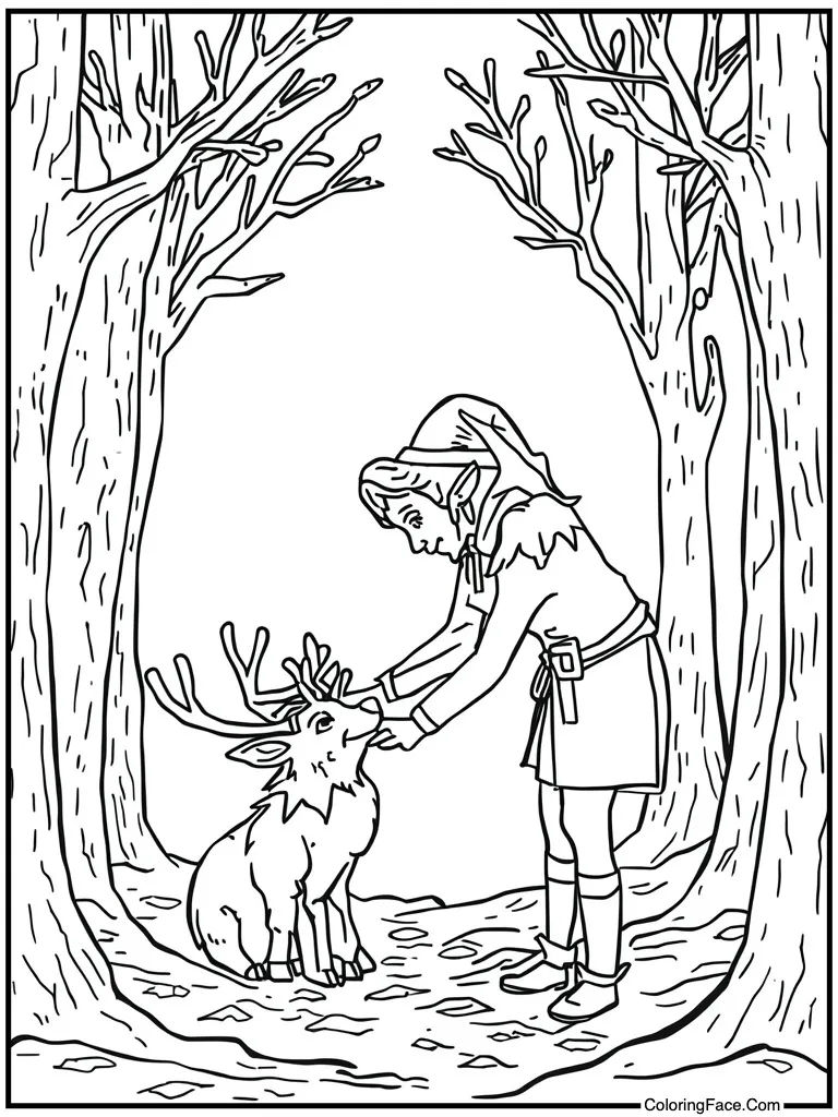 Feeding the reindeer