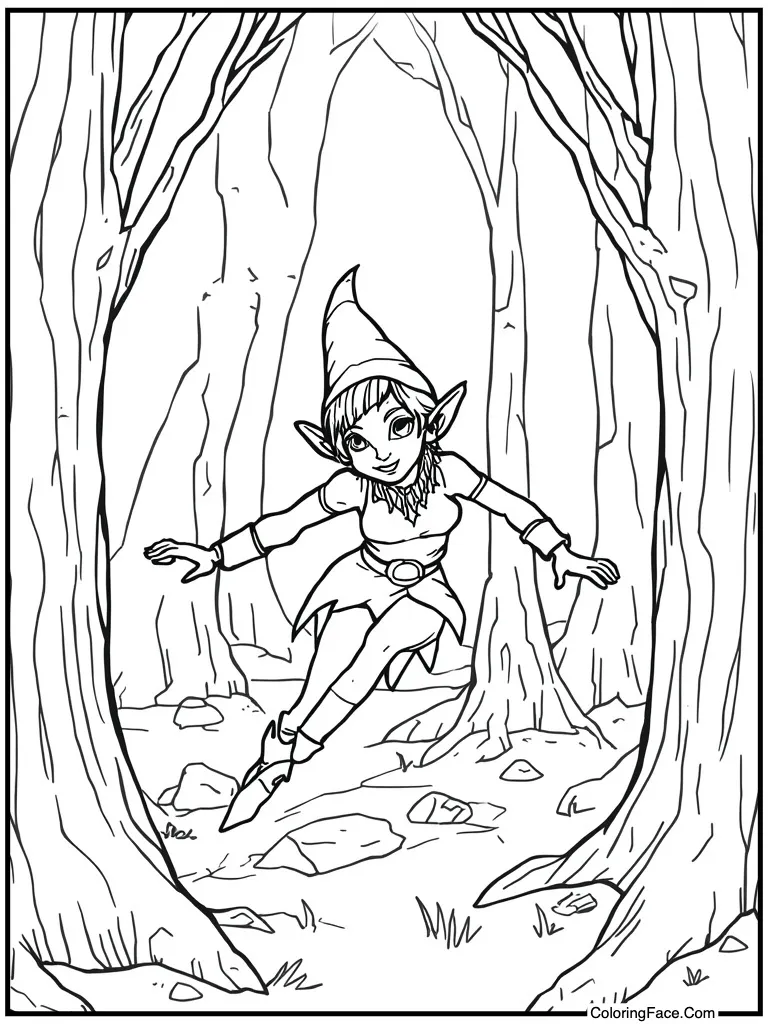 Tiptoeing sneakily by