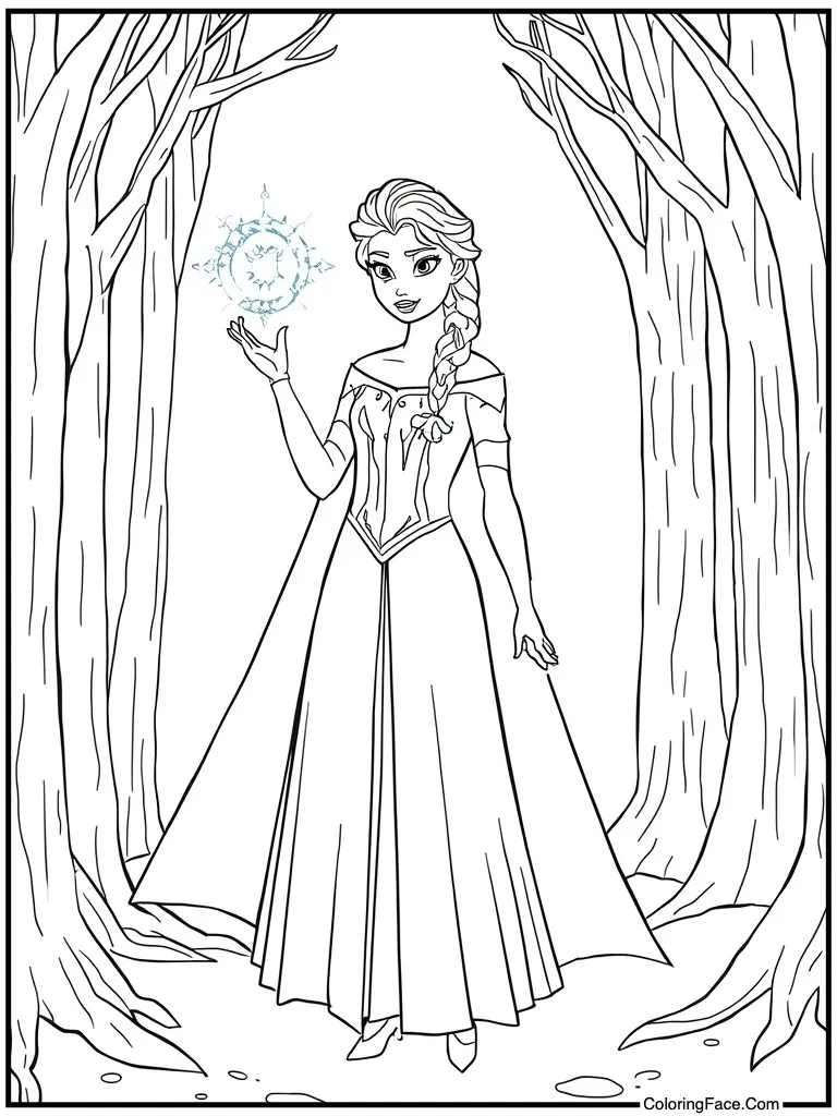 Queen creating ice magic