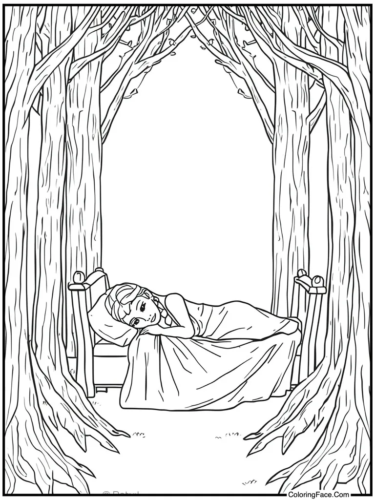 Sleeping in royal bed