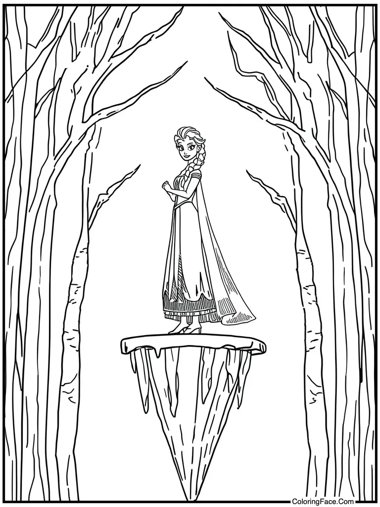 Standing on ice balcony