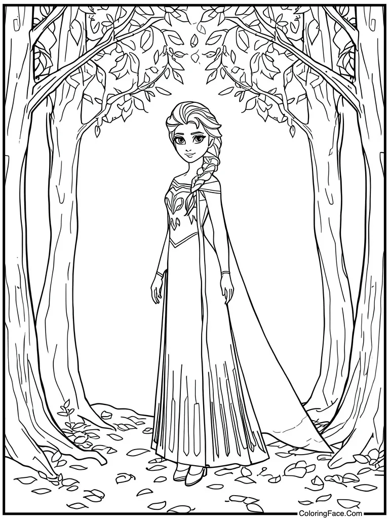 Standing amidst fall leaves