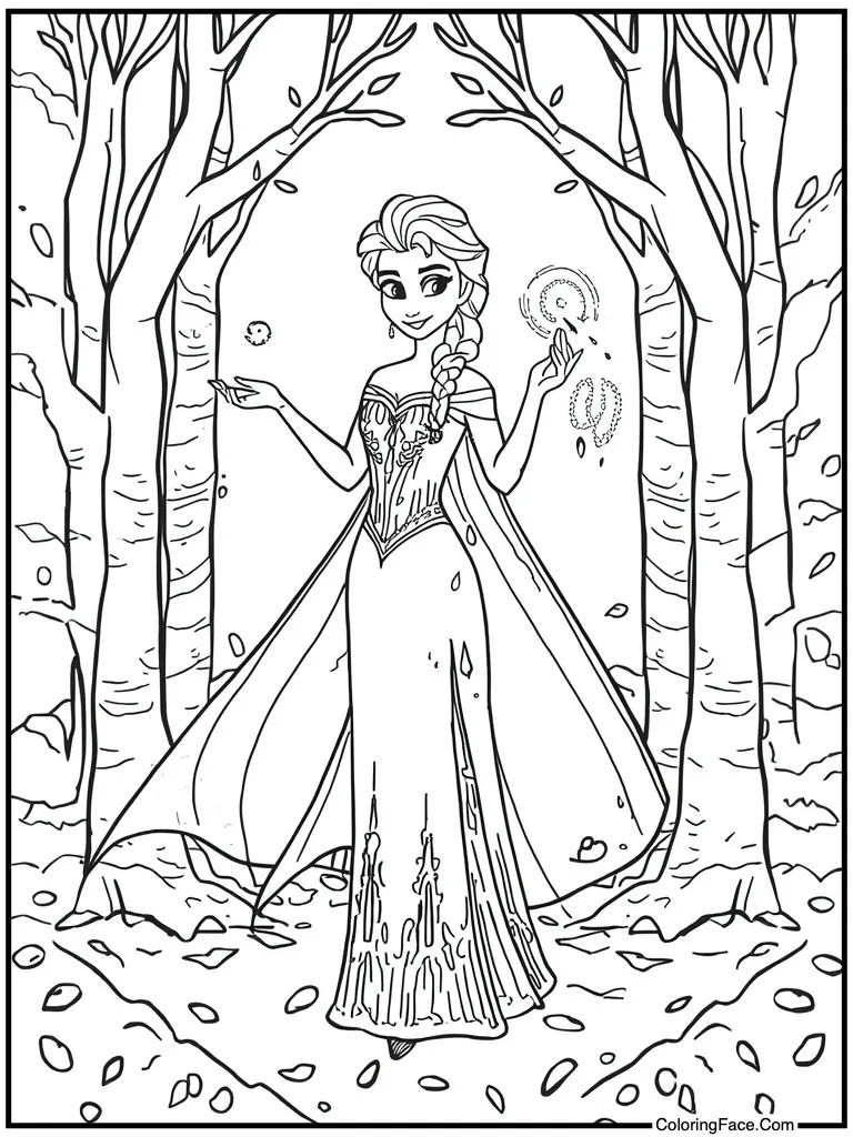 Magical swirls around her