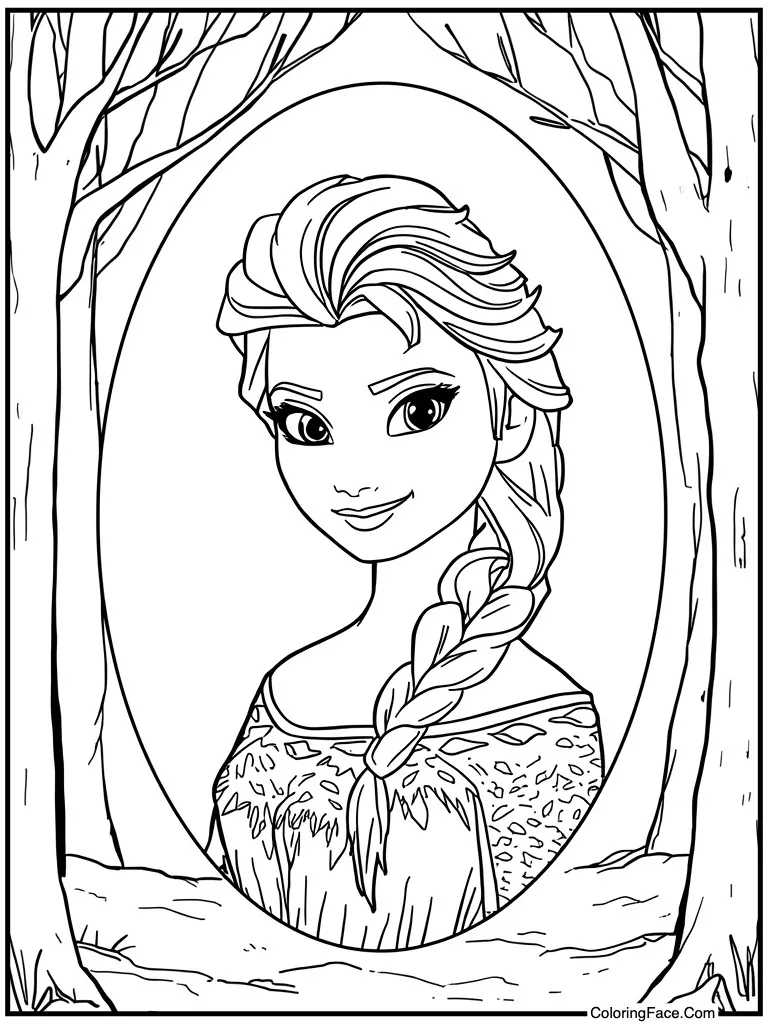 Portrait frame oval shape