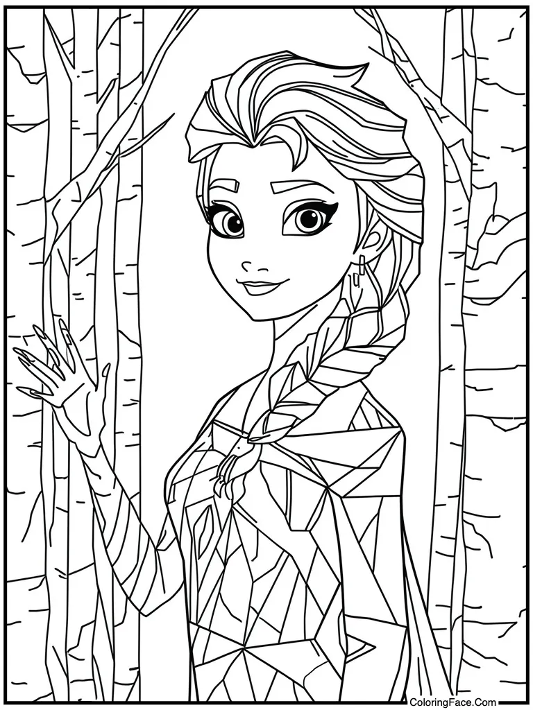 Geometric fracture ice look