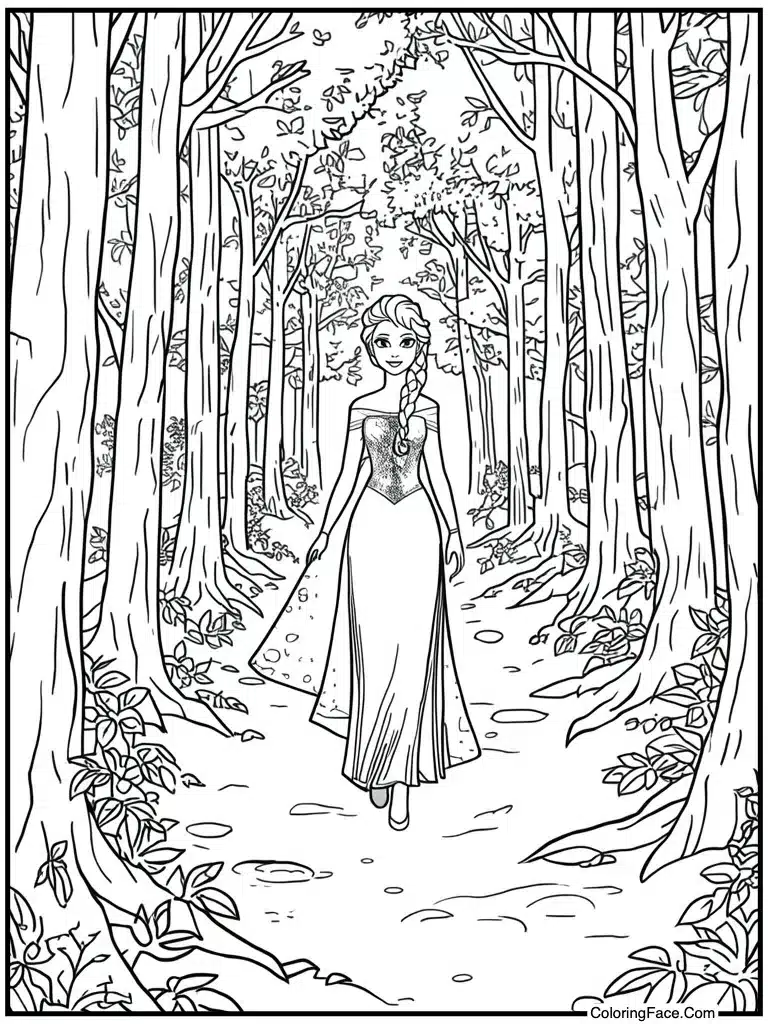 Walking through enchanted forest