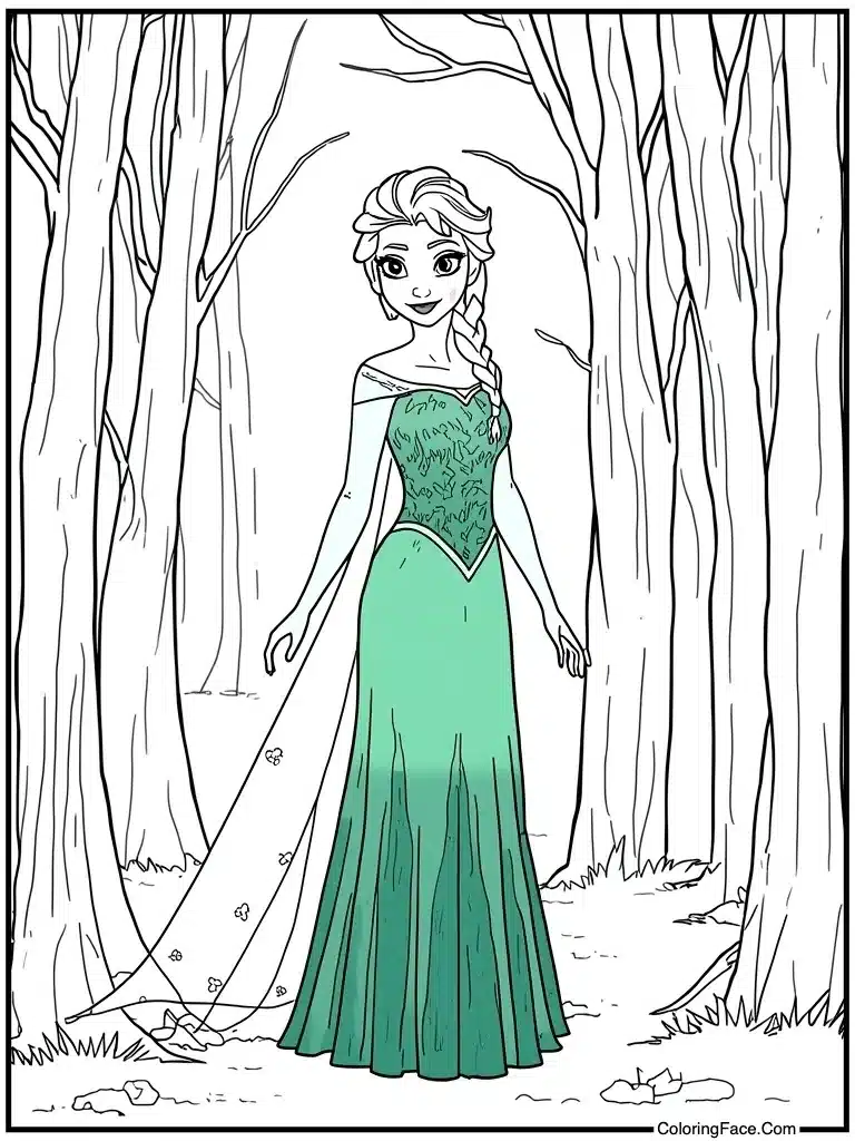 Wearing spring green dress