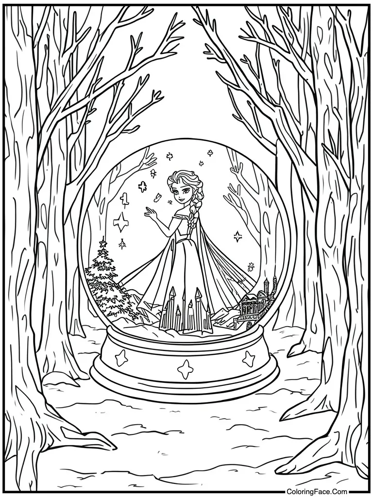Snow globe magical scene