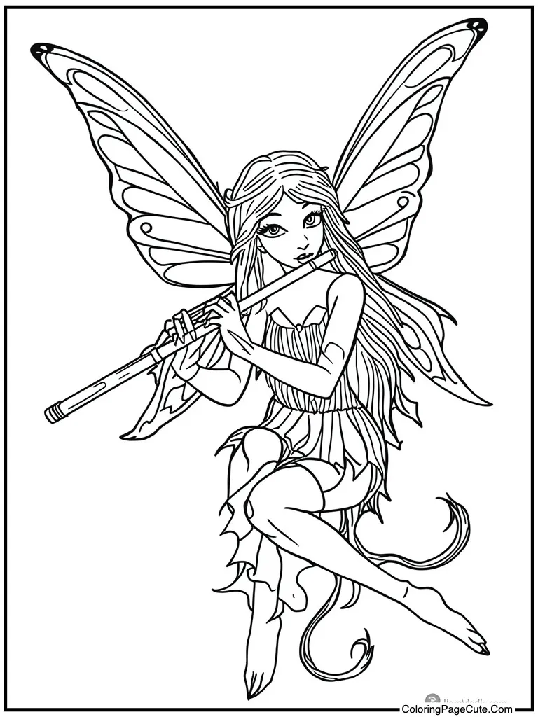 Magical creature playing flute