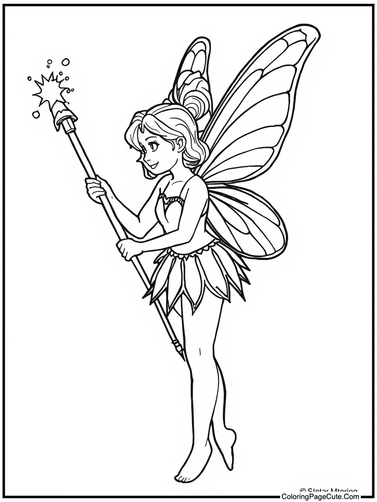 Tiny being with a wand