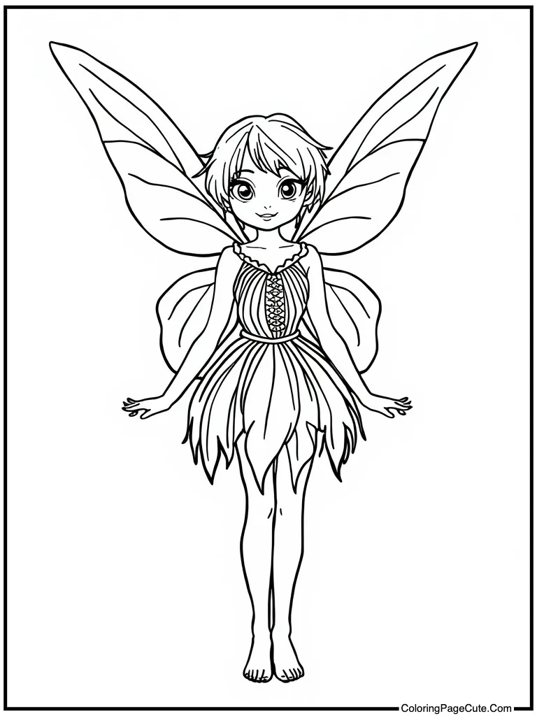 Sprite wearing a leaf dress