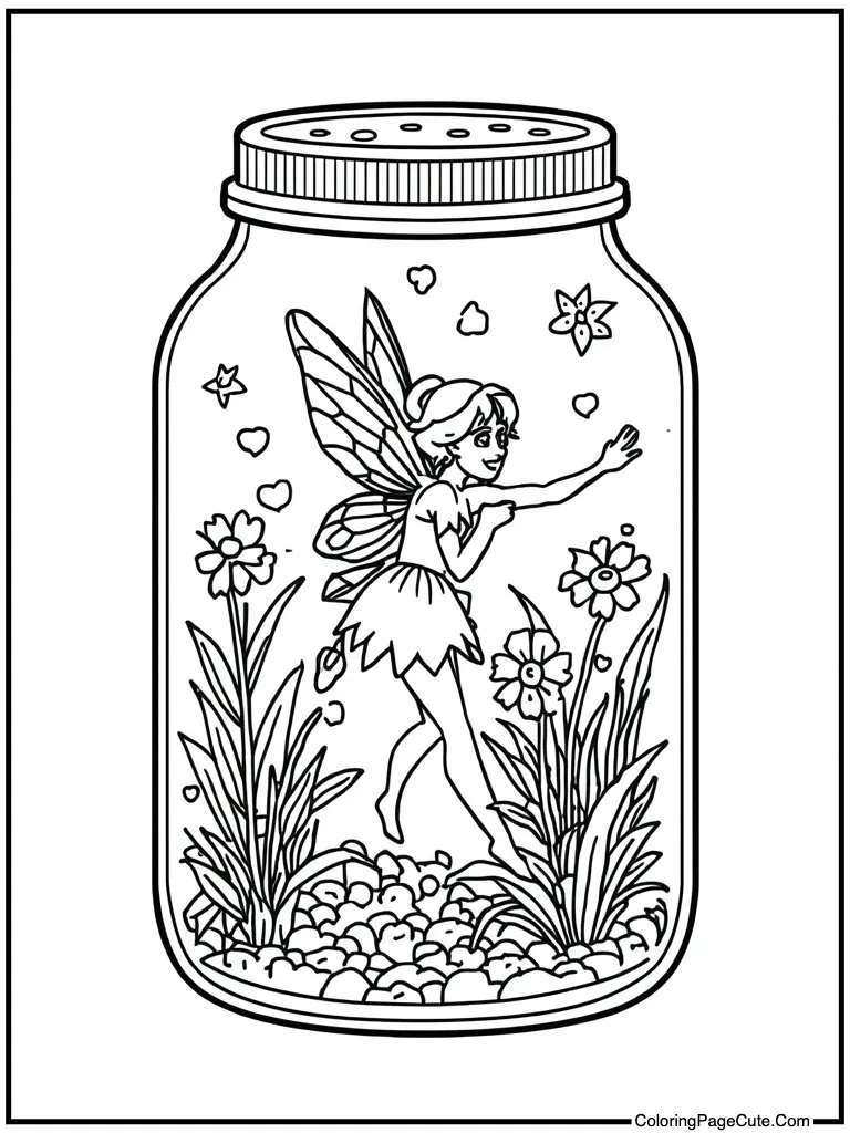 Tiny being in a glass jar