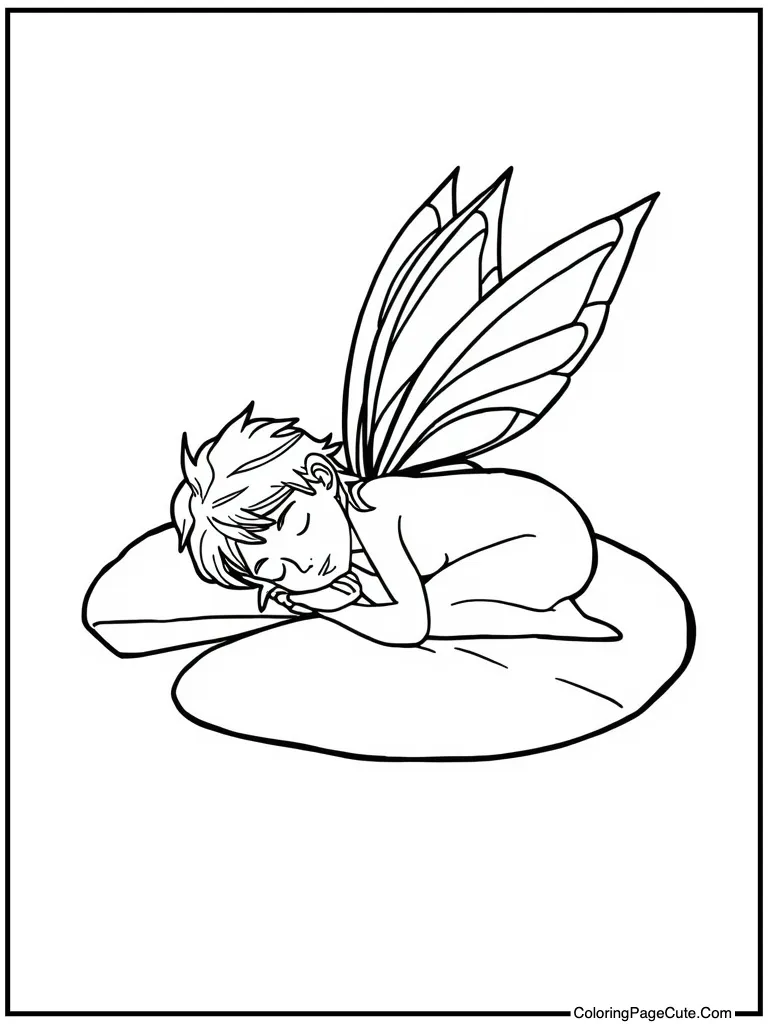 Sprite sleeping on a lilypad