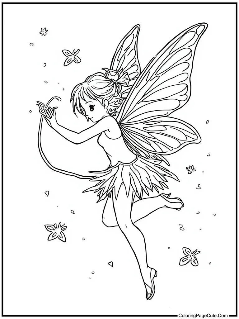 Magical creature flying gently