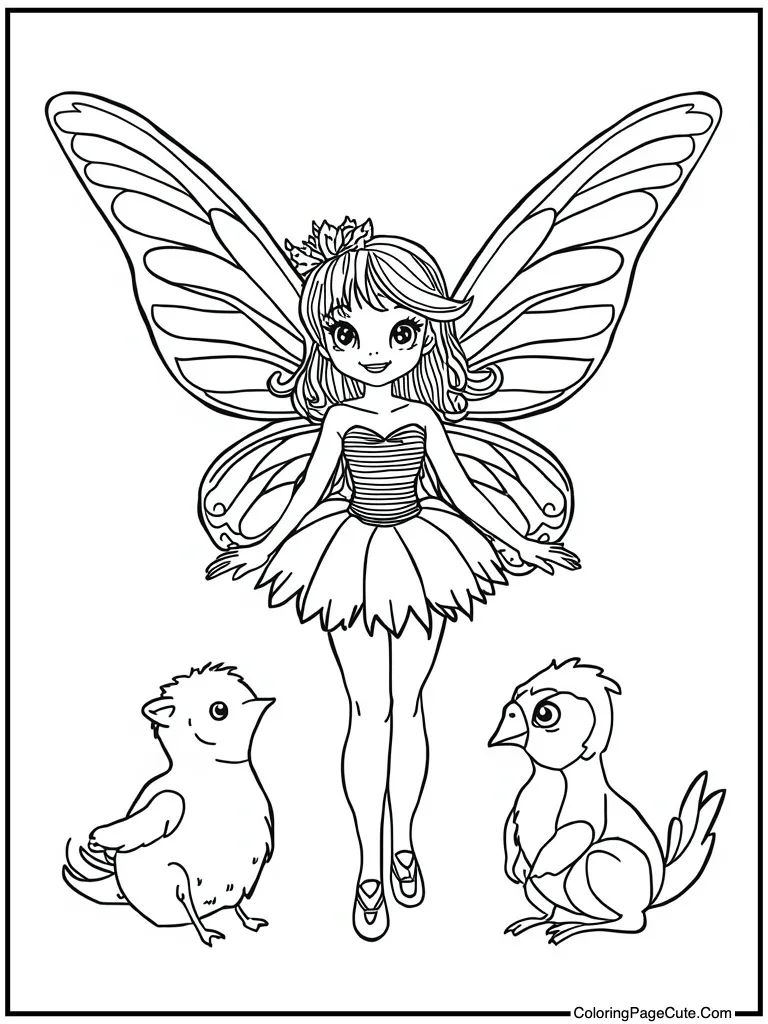 Tiny being with happy friends