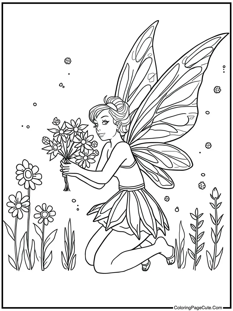 Magical creature giving flowers