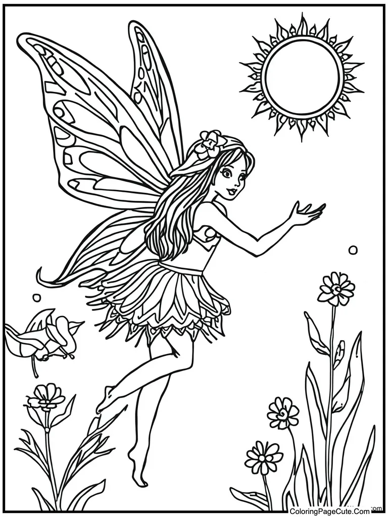 Magical creature near sun