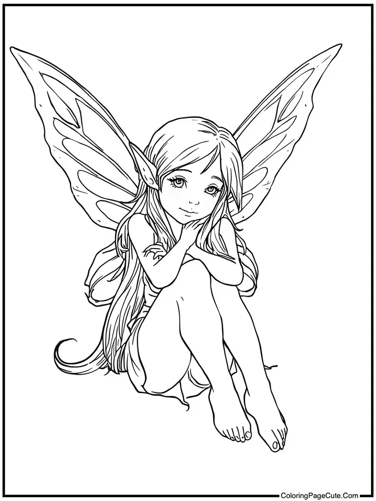 Little sprite sitting peacefully